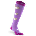 Lilac Bandage Hearts Compression Sock