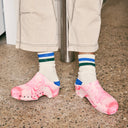 Calzuro Fashion Clogs Pink & White