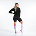 Lilac Bandage Hearts Compression Sock