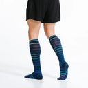 Navy Blue Lines Compression Sock