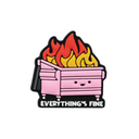 Everything's Fine Pink Heel Strap Charm