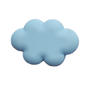 Blue Cloud Heel Strap Charm