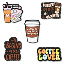 Coffee Lover Heel Strap Charm 5 Pack