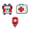 First Responder Heel Strap Charm 3 Pack