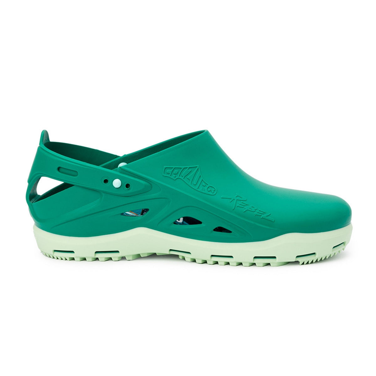 S.A.I. Teal Ombre Foam Clogs Slip On Perforated Futuristic Streetwear‎ Shoes 6/7 Nike main image 4