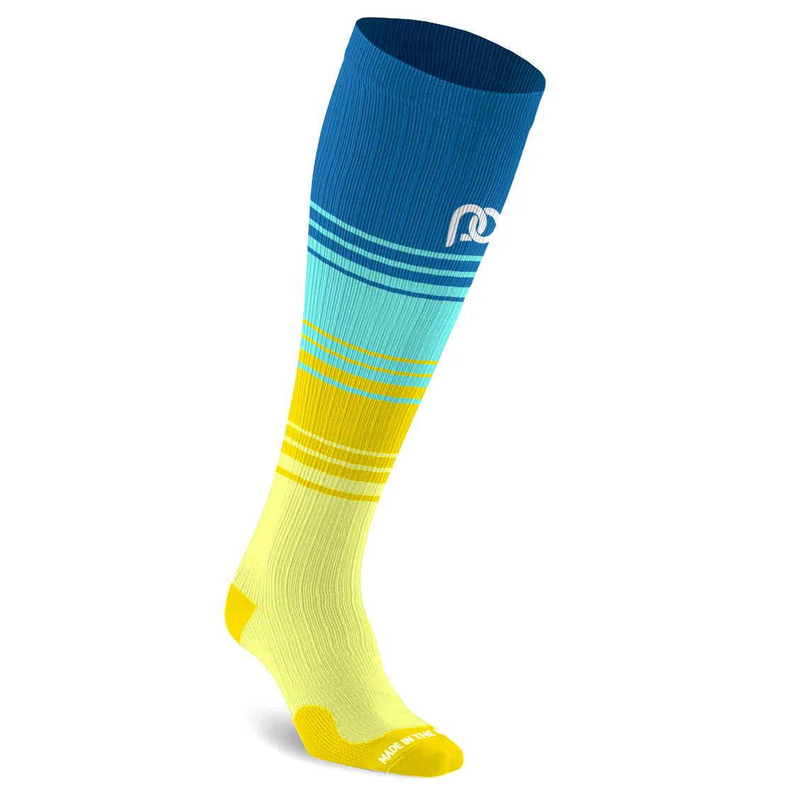 Summer Skies Leg Support Socks | Striped Compression Socks | Calzuro
