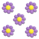 Purple Flower Heel Strap Charm 5 Pack