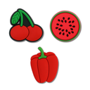 Red Food Heel Strap Charm 3 Pack