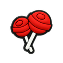 Red Lollipop Heel Strap Charm