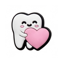 Tooth with Pink Heart Heel Strap Charm