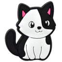 Black and White Cat Heel Strap Charm
