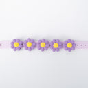 Purple Flower Heel Strap Charm 5 Pack