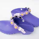 Purple Flower Heel Strap Charm 5 Pack
