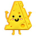 Happy Cheese Heel Strap Charm
