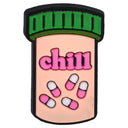 Chill Pill Bottle Heel Strap Charm