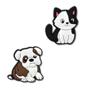 Dog & Cat Lover Heel Strap Charm 2 Pack