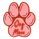 Pink Paw Dog Mom Heel Strap Charm