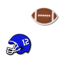 Football Gear Heel Strap Charm 2 Pack