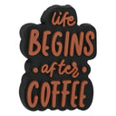 Life Begins After Coffee Heel Strap Charm
