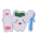 Tooth With Toothbrush and Toothpaste Heel Strap Charm