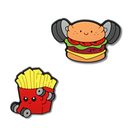 Weightlifting Fast Food Heel Strap Charm 2 Pack